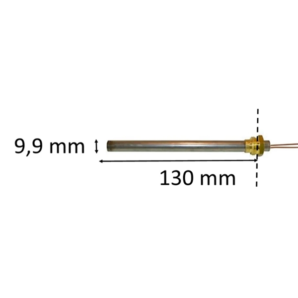 Zarnik z gwintem do pieca na pellet: 9,9 mm x 130 mm 270 Watt 3/8 gwint