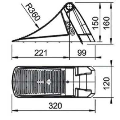 AL-KO Klin pod koło z tworzywa sztucznego - 1235990 - Klin pod koło, PCW czarny UK 36 KL