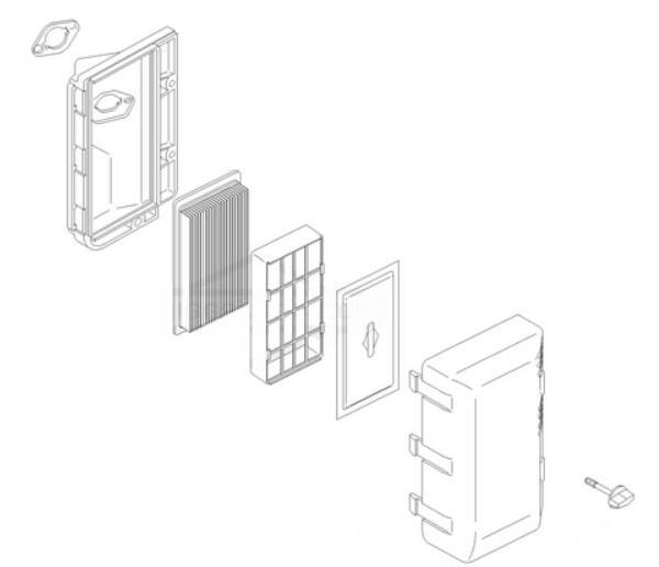 Briggs & Stratton Filtr powietrza kompletny - 712454 - Filtr powietrza