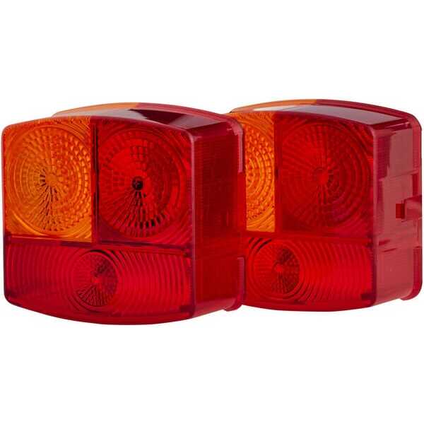 John Deere Klosze lamp tylnych oddzielne Hella - 9EL134739001 - Klosz lampy, czerwony/przezroczysty/pomarańczowy, kwadratowy tyl
