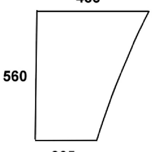 John Deere Szyby przednie - L62577N - Szyba przednia dolna lewa