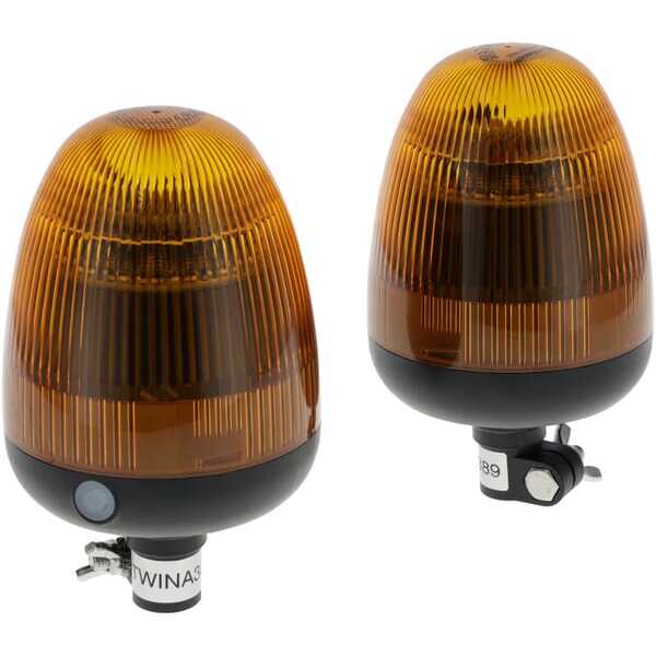 John Deere Lampa błyskowa LED na uchwyt 12/24V - LA20095 - Zestaw lamp błyskowych LED z funkcją synchronizacji TWIN, 12-24V na u