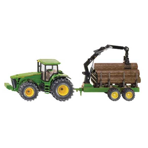 John Deere S01954 8430 z przyczepą do prac leśnych - S01954 - Ciągnik John Deere + poj. transp. dr.