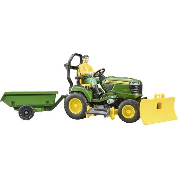 John Deere U62104 Ciągnik ogrodniczy z przyczepą i ogrodnikiem - U62104 - Kosiarka samojezdna John Deere z przyczepą i ogrodniki