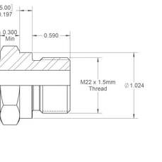 John Deere Przyłącza prostewkręcane metryczne x gwint zewnętrzny BSP - VNBM0822ISO6149 - Złącze gwint zewnętrzny 1/2\